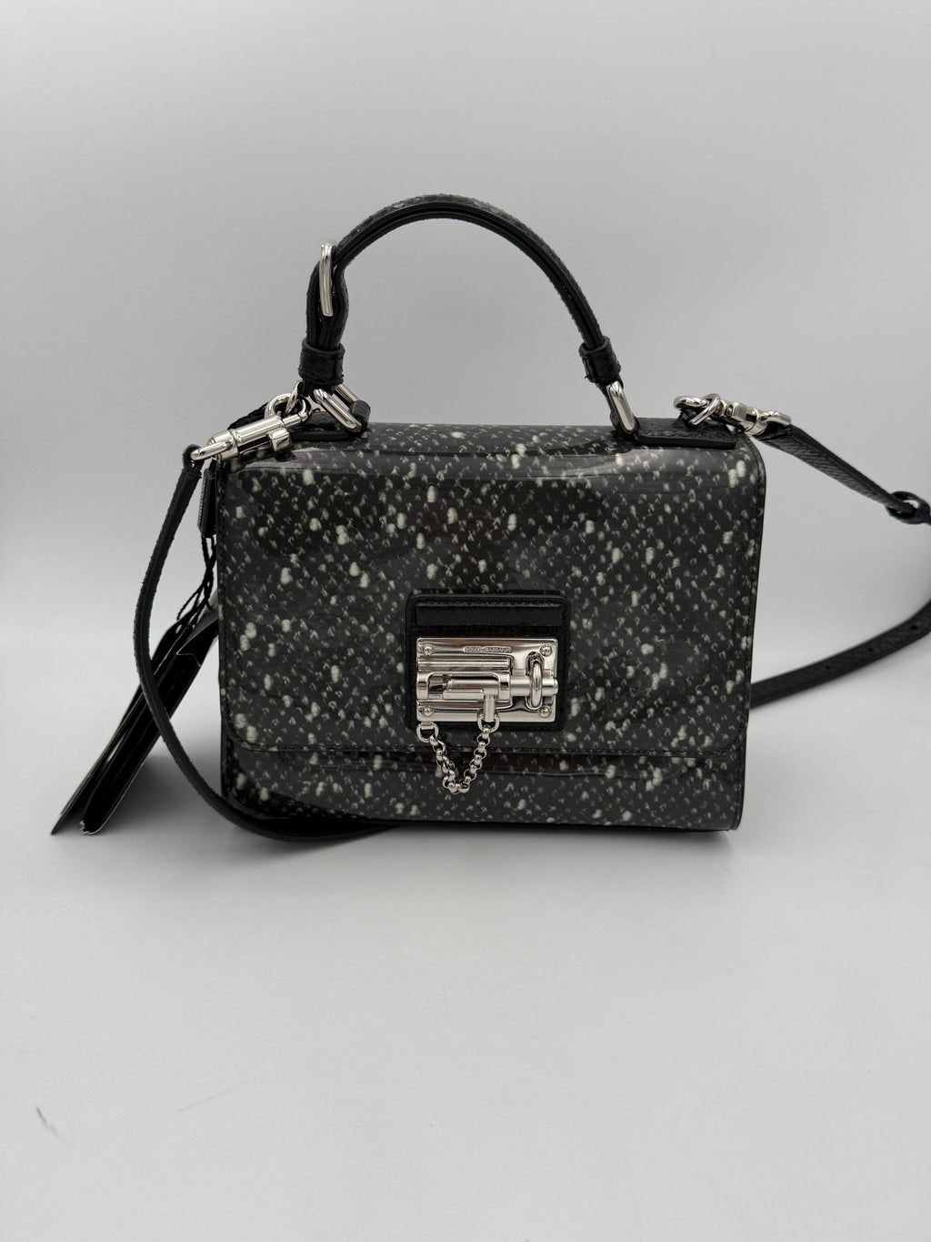 DOLCE & GABBANA Monica handtas van pythonleer en lakleer