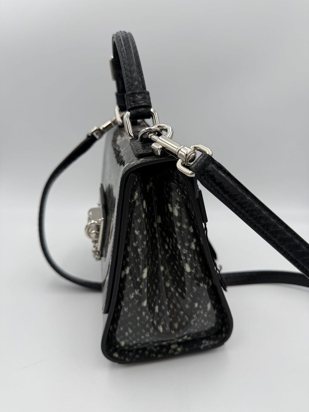 DOLCE & GABBANA Monica handtas van pythonleer en lakleer