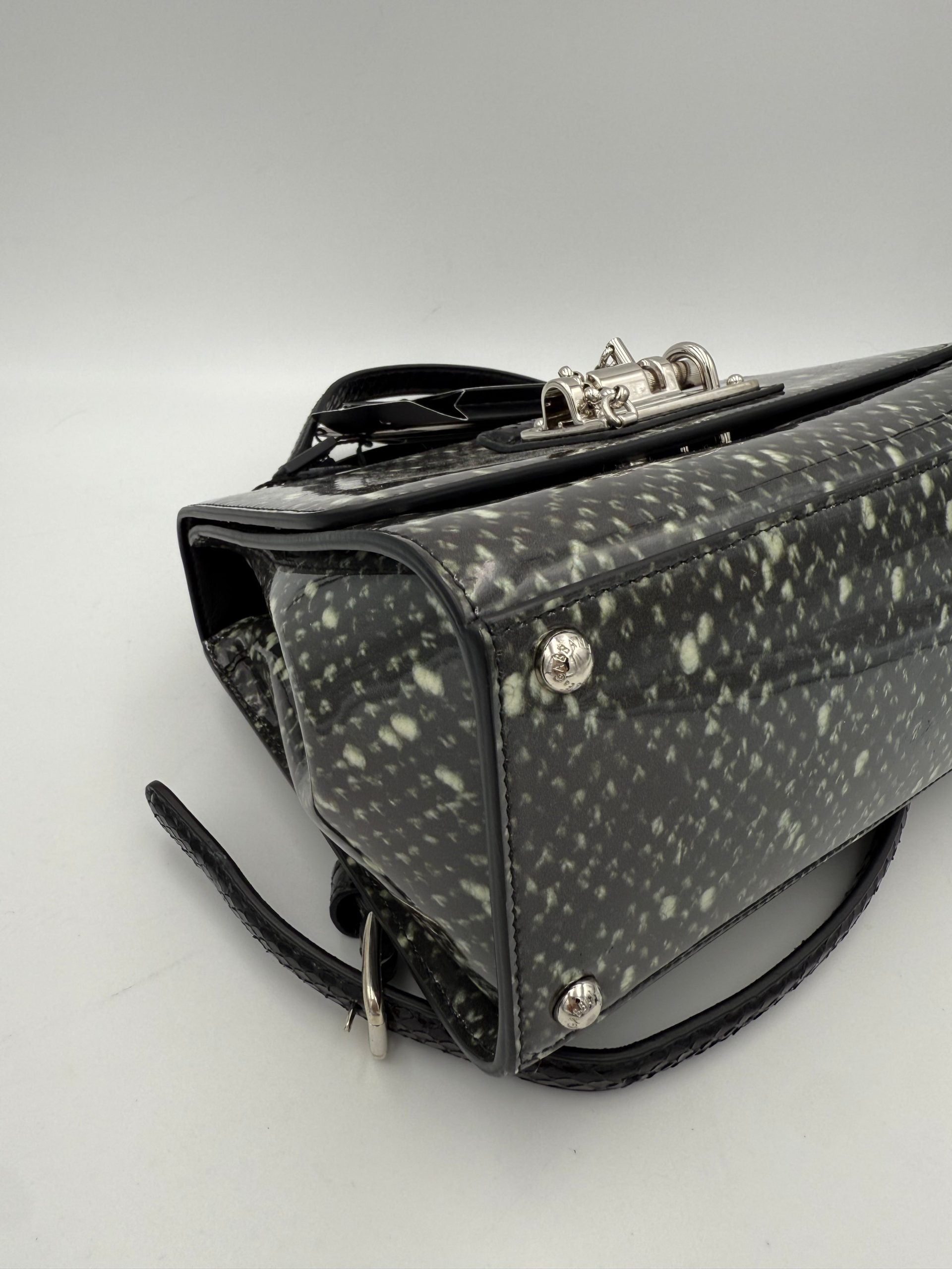 DOLCE & GABBANA Monica handtas van pythonleer en lakleer