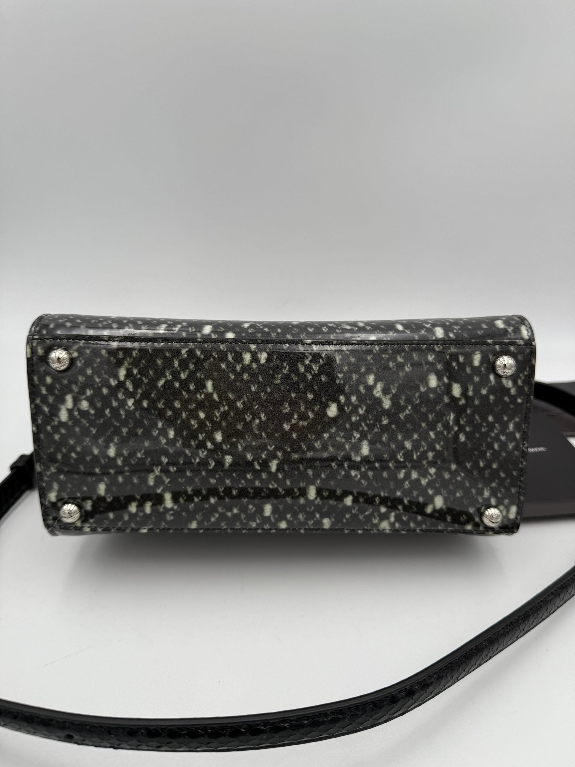 DOLCE & GABBANA Monica handtas van pythonleer en lakleer