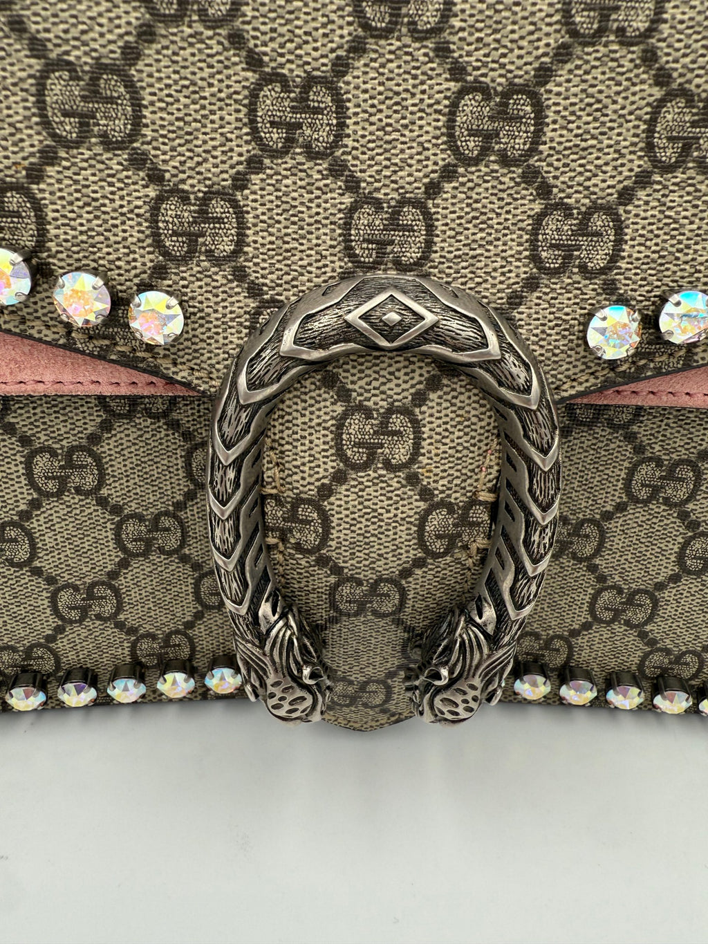 GUCCI DIONYSUS GG Supreme met Diamanten Handtas