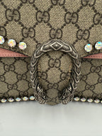 GUCCI DIONYSUS GG Supreme met Diamanten Handtas
