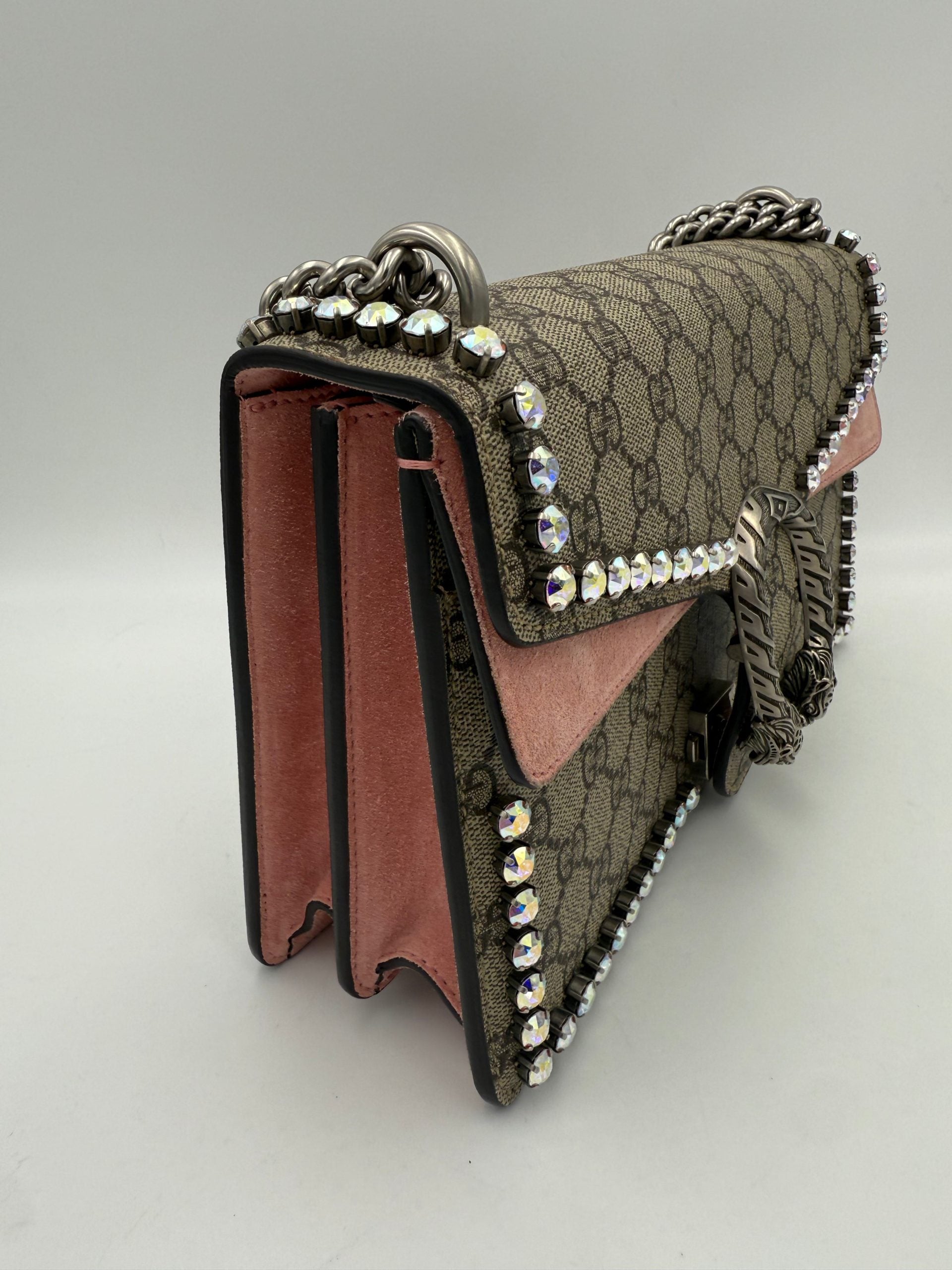 GUCCI DIONYSUS GG Supreme with Diamantes Handbag
