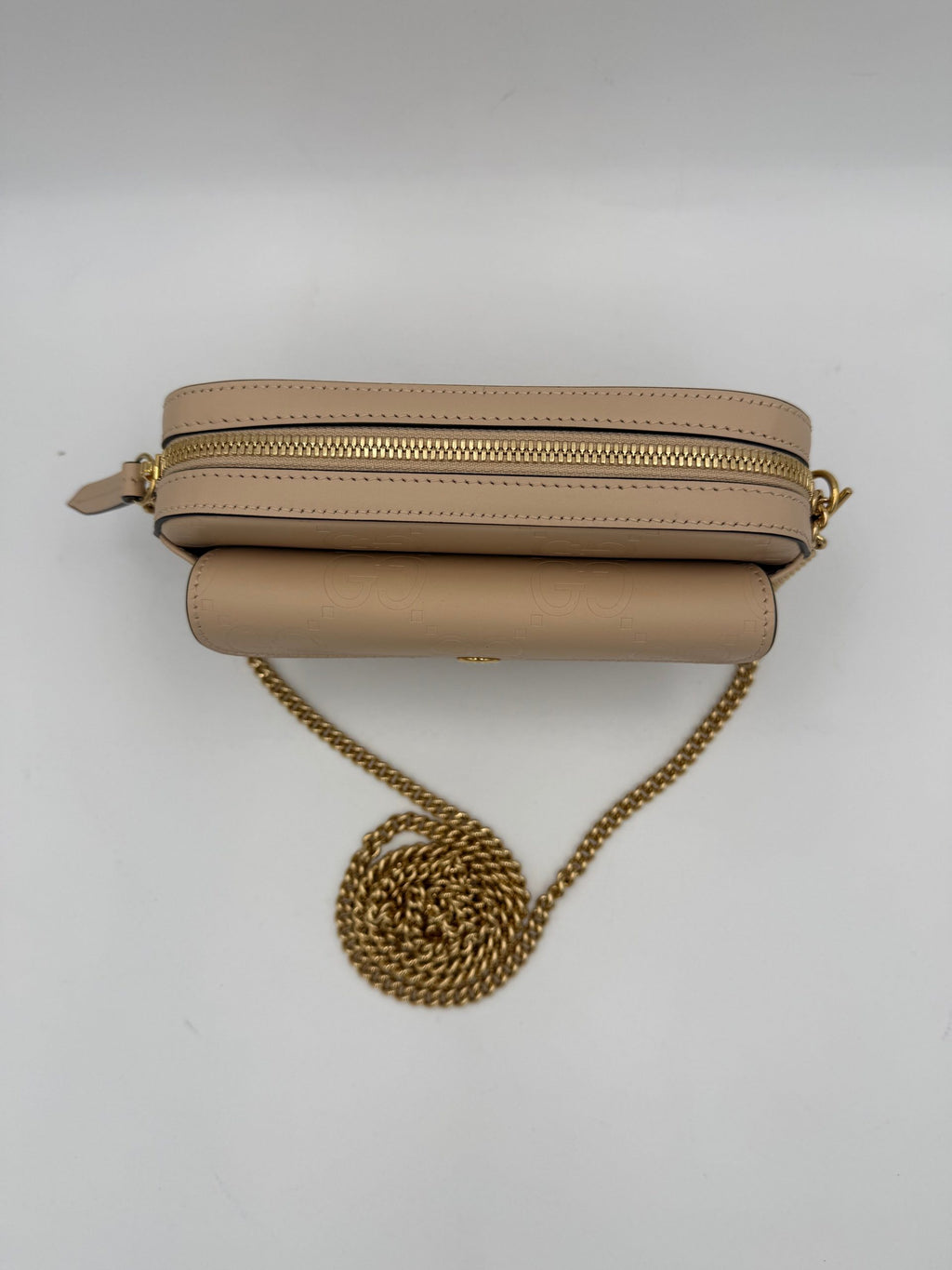 GUCCI GG Jumbo Beige Schoudertas met Voorvak