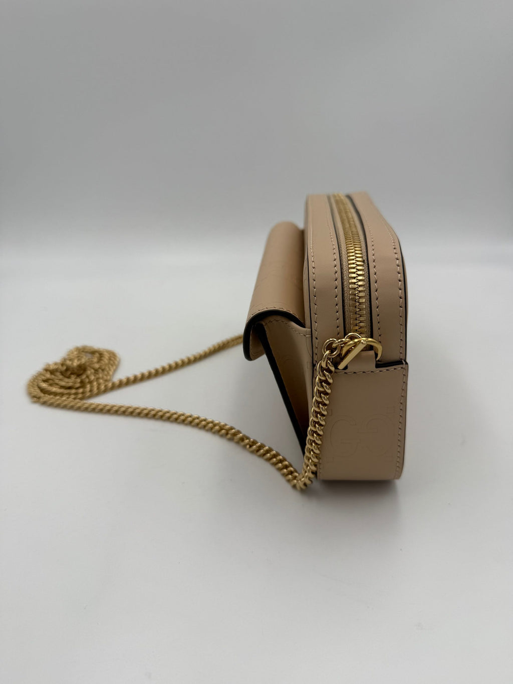 GUCCI GG Jumbo Beige Schoudertas met Voorvak