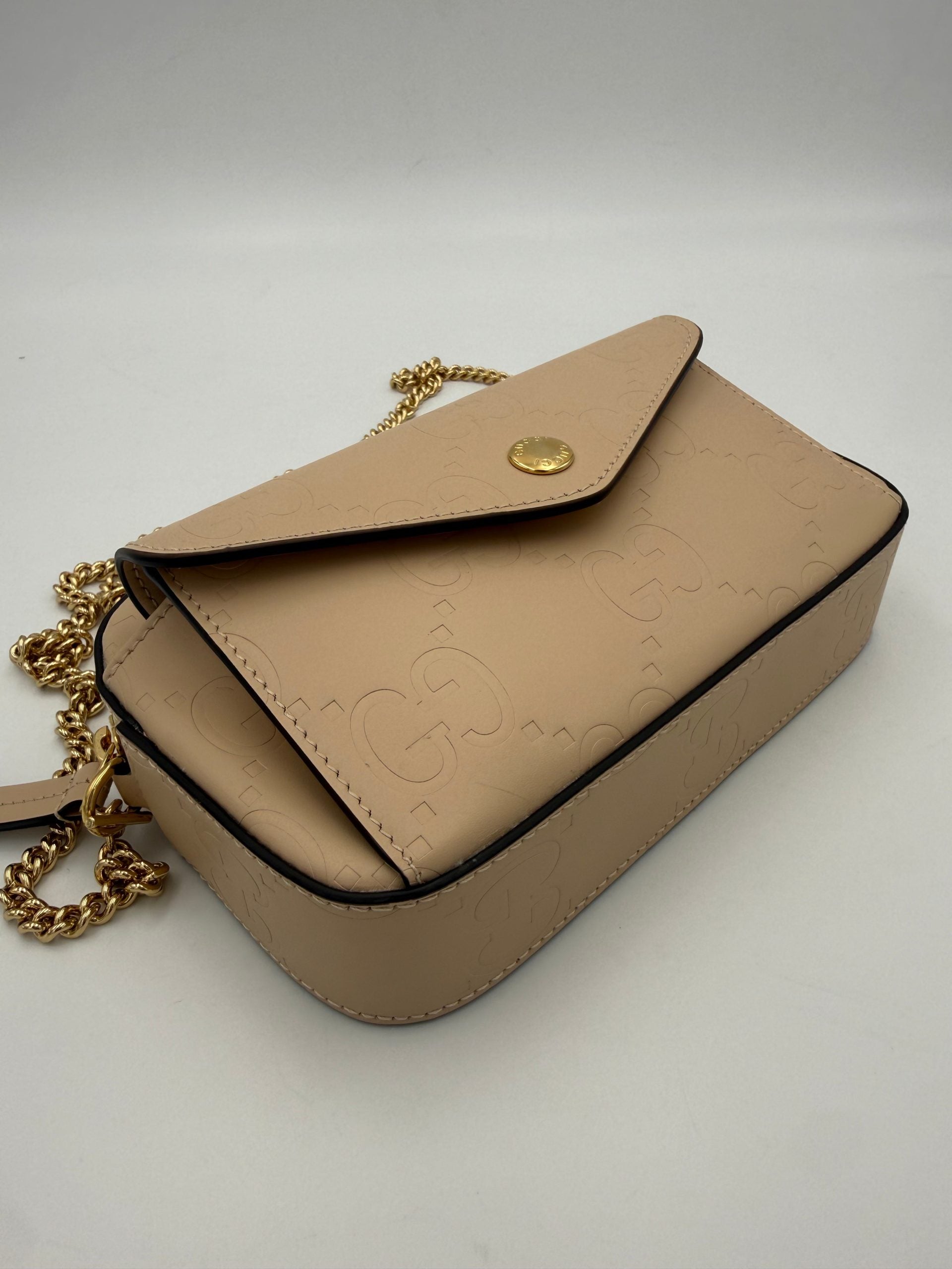 GUCCI GG Jumbo Beige Schoudertas met Voorvak