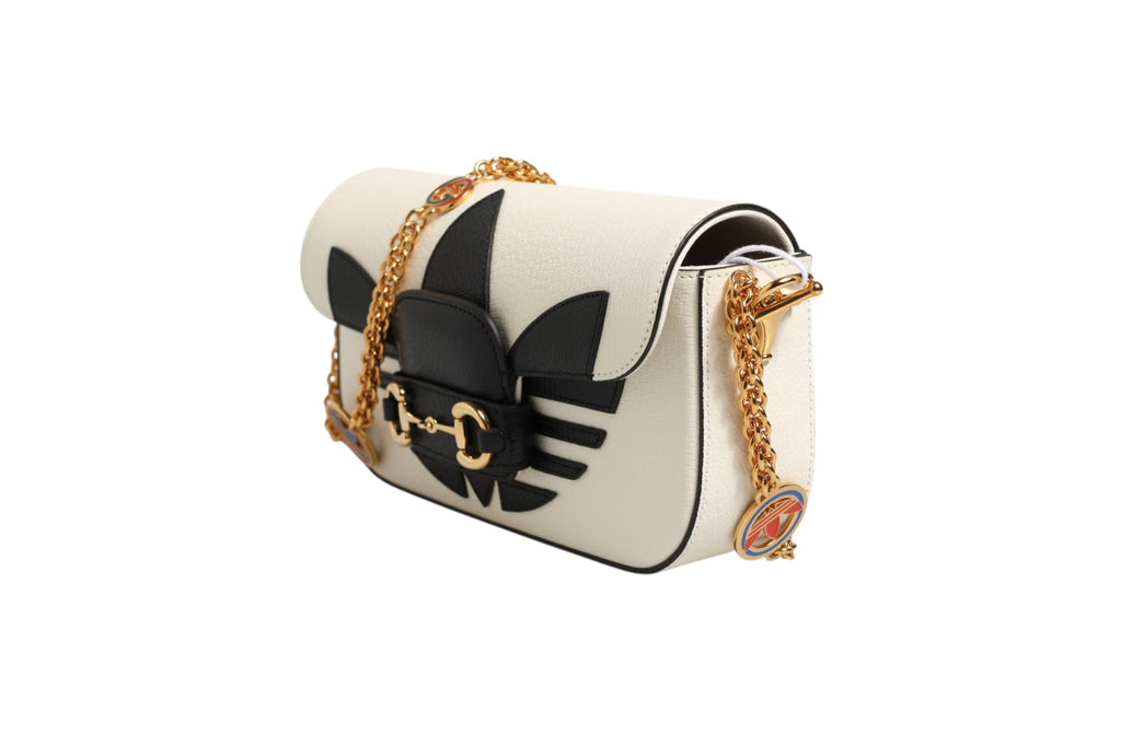 Gucci x Adidas Horsebit 1955 Schoudertas Zwart/Wit