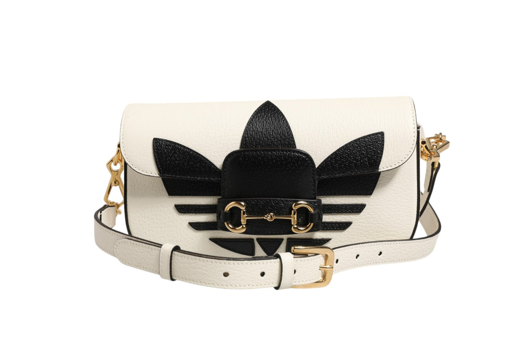 Gucci x Adidas Horsebit 1955 Schoudertas Zwart/Wit