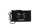 Vitello Liberty Studded Coin Pouch Key Case Ardesia