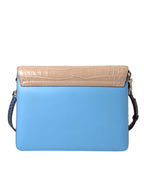 Blauw Beige Exotisch Lederen LUCIA Crossbody Tas