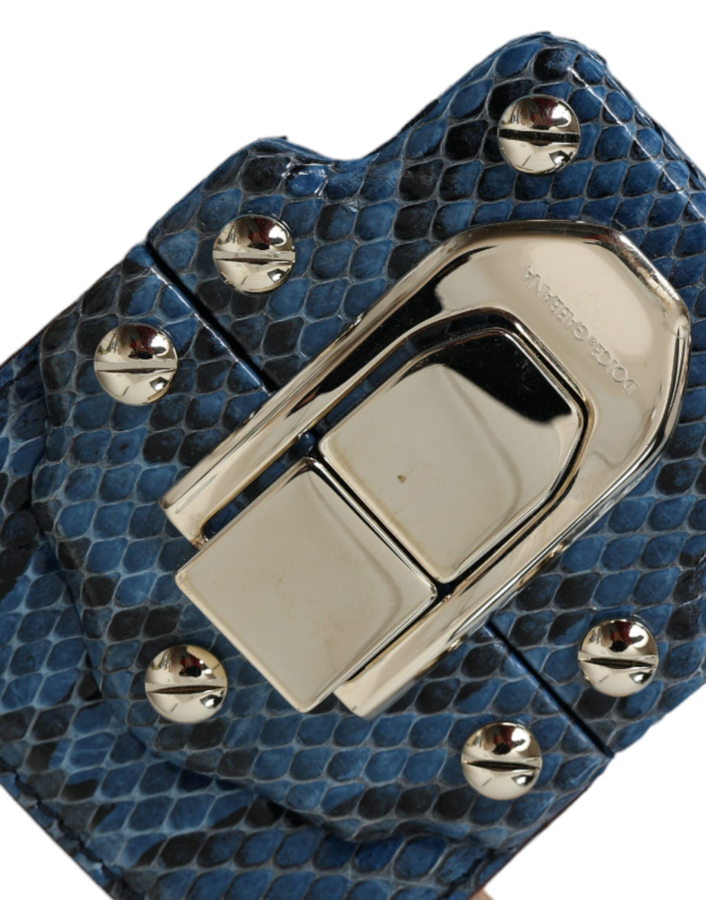 Blauw Beige Exotisch Lederen LUCIA Crossbody Tas