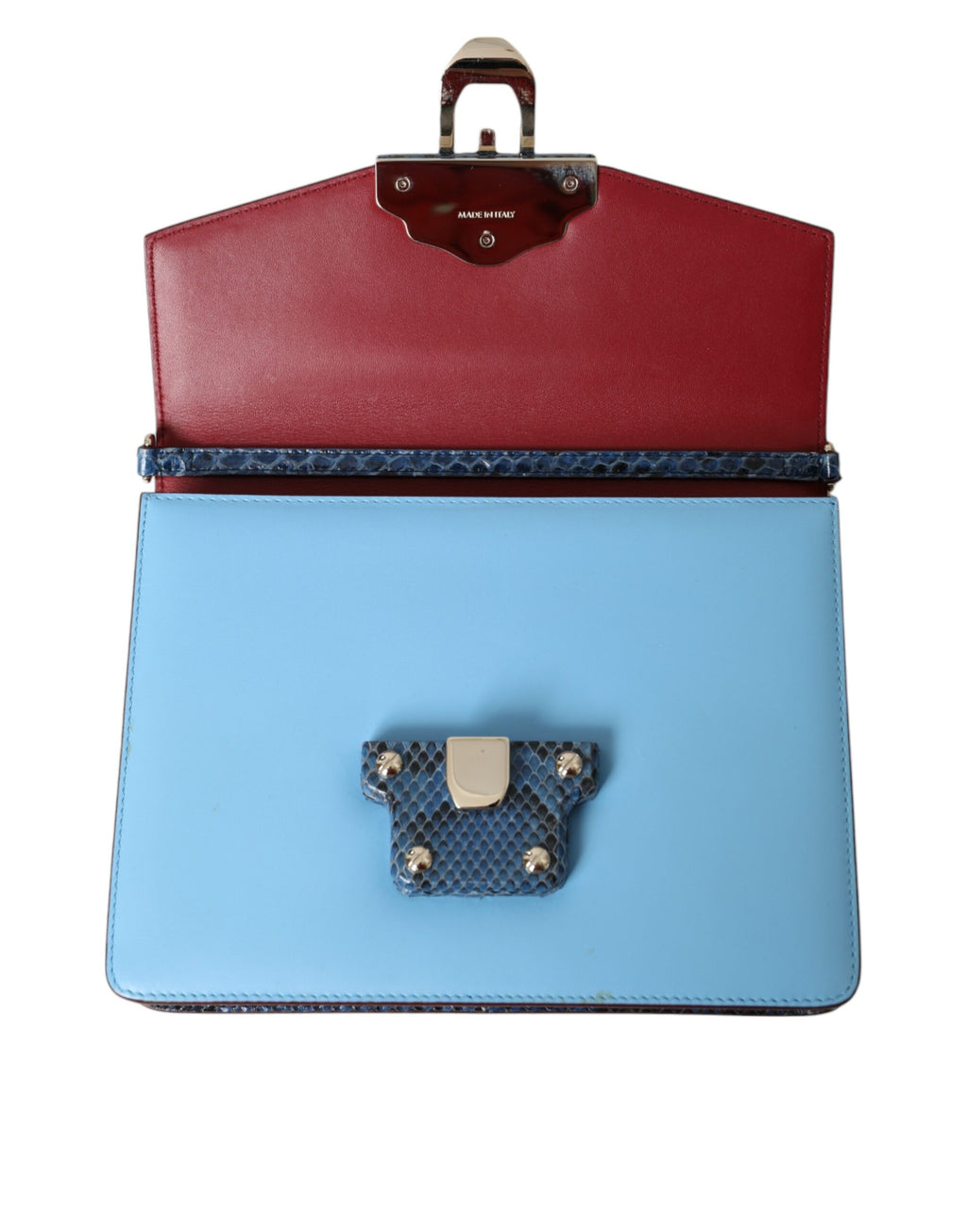 Blauw Beige Exotisch Lederen LUCIA Crossbody Tas