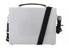 Zilveren Retro Radio Boombox Limited Edition Handgemaakte Houten Tas