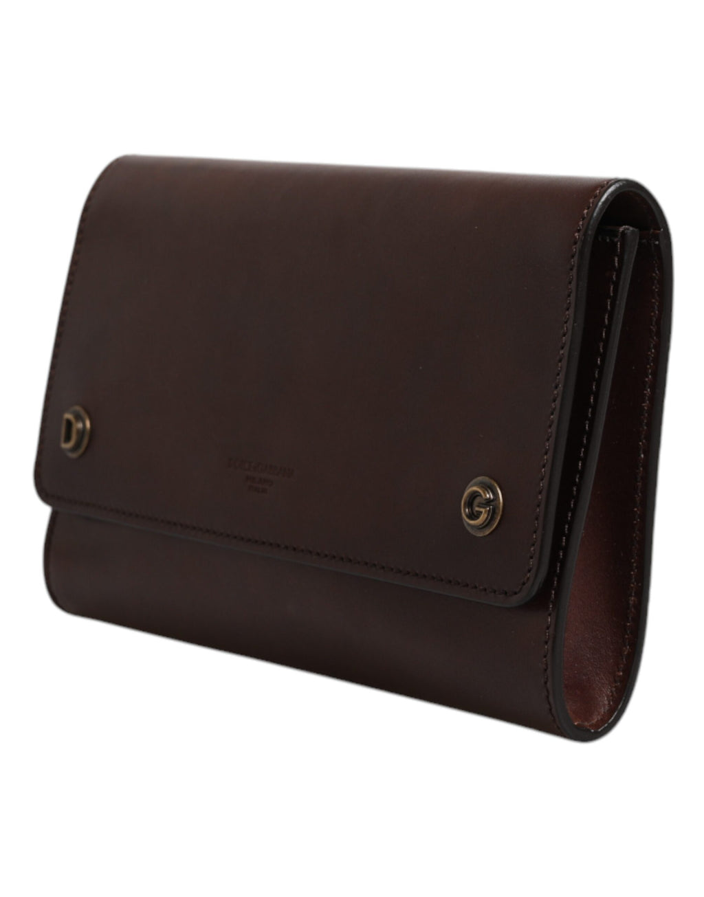 Bruinleren Crossbodytas Met Logo In Reliëf