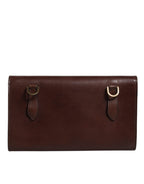 Bruinleren Crossbodytas Met Logo In Reliëf