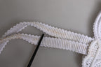 White Cordonetto Lace Beatrice Tote Shopping Bag