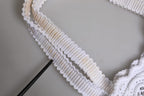 White Cordonetto Lace Beatrice Tote Shopping Bag