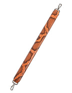 Orange Exotic Leather Bag Shoulder Strap
