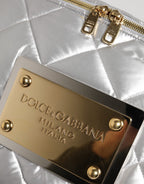 Silver Quilted Filled Crossbody Shoulder Bag SICILY Bag